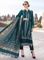 Georgette Blue Casual Wear Thread Work Pakistani Suit
